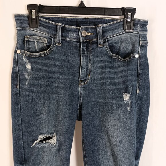 Judy Blue Los Angeles Skinny Fit Jeans Size 7/28 Cropped Denim Great Cond - Picture 4 of 9